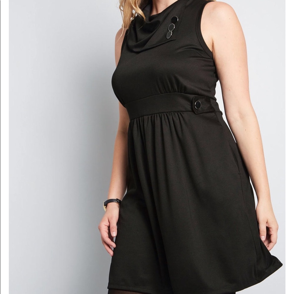 ModCloth Coach Tour A-line dress in Noir